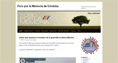 Desktop Screenshot of foromemoriacordoba.org