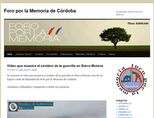 Tablet Screenshot of foromemoriacordoba.org